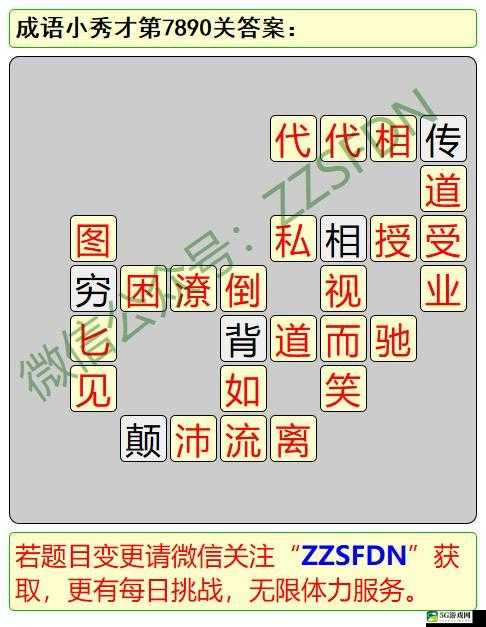 成语小秀才第70关答案差异详解